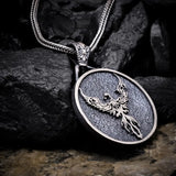 The Eternal Flame – Silver Phoenix Pendant Necklace