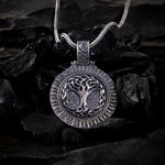Tree of Life Sterling Silver Pendant – Norse Symbol of Balance - Dagger Forge