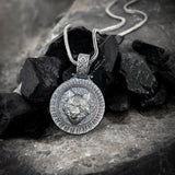 Wolf of the Sun Sterling Silver Pendant