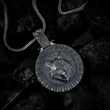 Wolf of the Sun Sterling Silver Pendant